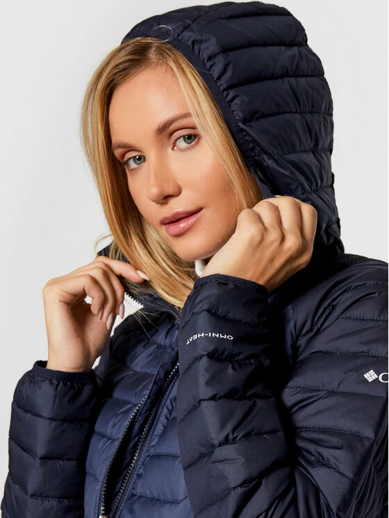 Το φθηνότερο ❤️ Columbia Γυναίκες Χειμωνιάτικα Μπουφάν Μπουφάν πουπουλένιο Powder Lite 1699071 Σκούρο μπλε Slim Fit 💯 - Image 4