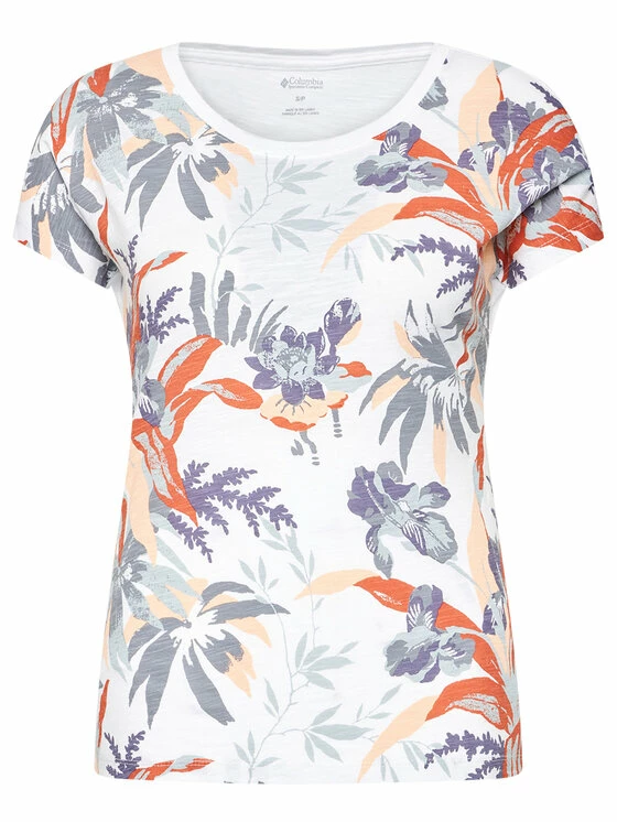 Πολύ καλή προσφορά 🥰 Columbia Γυναίκες T-shirts T-Shirt High Dune Ss 1885964 Λευκό Regular Fit 😀 - Image 5