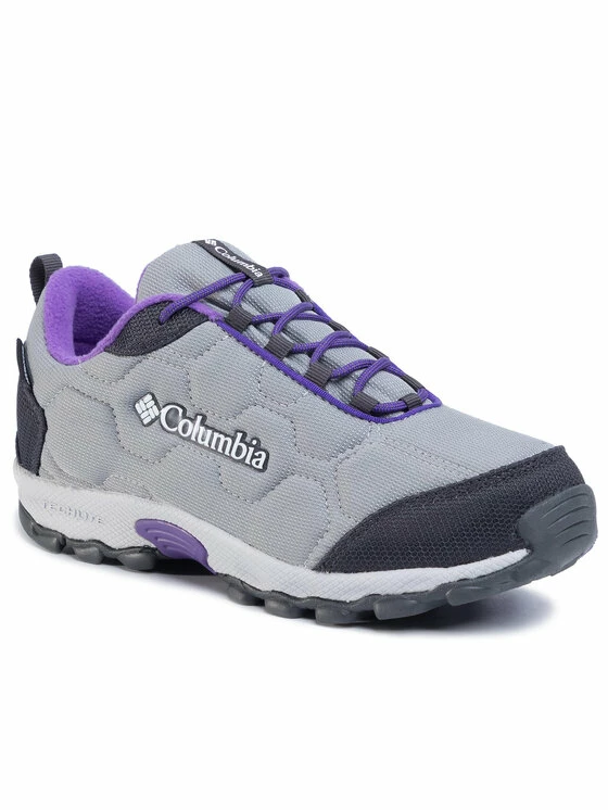 Ολοκαίνουργιο 🌟 Columbia Γυναίκες Κλειστά Παπούτσια Παπούτσια πεζοπορίας Youth Firecamp Sledder 3 Wp BY1202 Γκρι ⭐