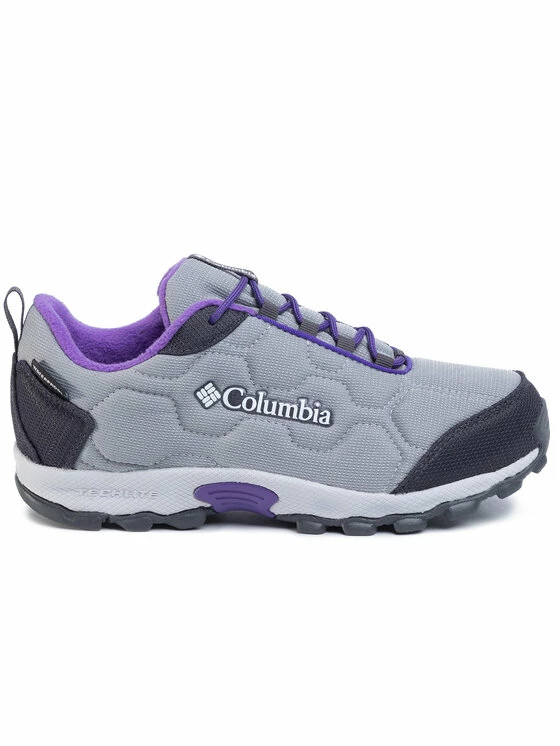 Ολοκαίνουργιο 🌟 Columbia Γυναίκες Κλειστά Παπούτσια Παπούτσια πεζοπορίας Youth Firecamp Sledder 3 Wp BY1202 Γκρι ⭐ - Image 2