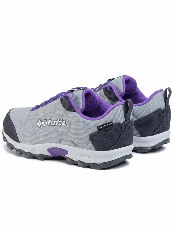 Ολοκαίνουργιο 🌟 Columbia Γυναίκες Κλειστά Παπούτσια Παπούτσια πεζοπορίας Youth Firecamp Sledder 3 Wp BY1202 Γκρι ⭐ - Image 3