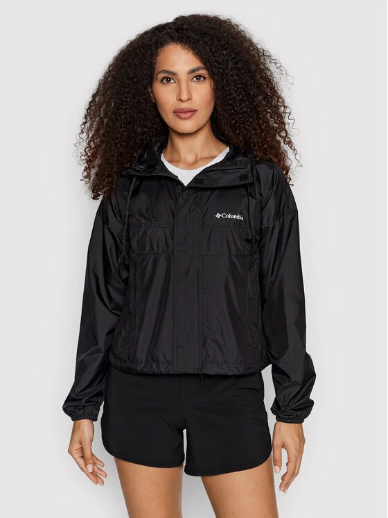 Εκπτωση 🥰 Columbia Γυναίκες Μπουφάν Anorak Αντιανεμικό Flash Challenger 1989511 Μαύρο Relaxed Fit 🎉