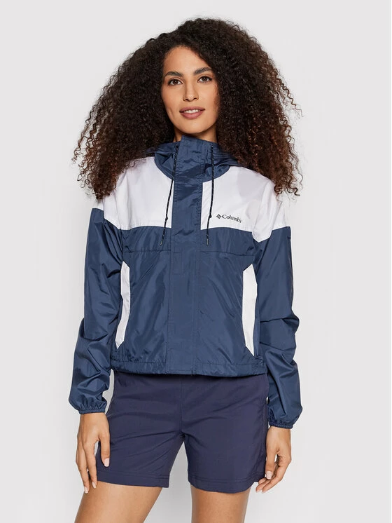 Προϋπολογισμός 😍 Columbia Γυναίκες Μπουφάν Anorak Αντιανεμικό Flash Challenger 1989511 Σκούρο μπλε Relaxed Fit 👏