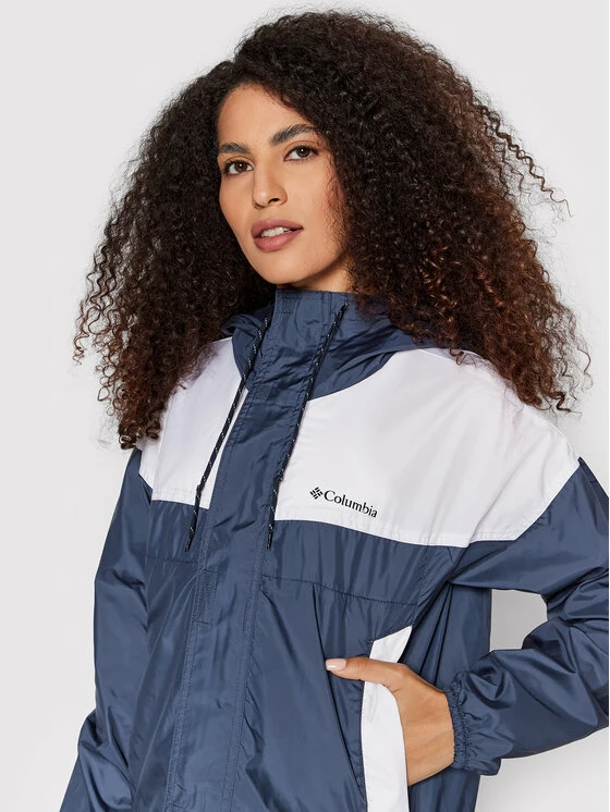 Προϋπολογισμός 😍 Columbia Γυναίκες Μπουφάν Anorak Αντιανεμικό Flash Challenger 1989511 Σκούρο μπλε Relaxed Fit 👏 - Image 4