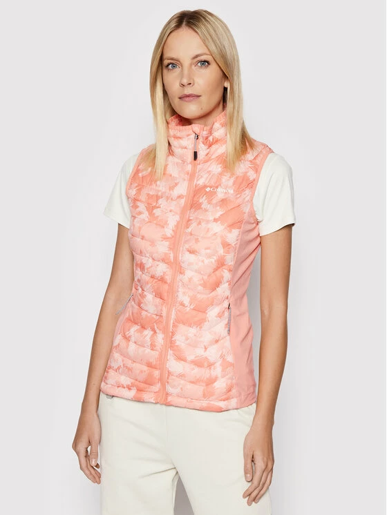 Best Pirce 🌟 Columbia Γυναίκες Γιλέκα Γιλέκο Powder Pass 1832222 Πορτοκαλί Regular Fit ❤️