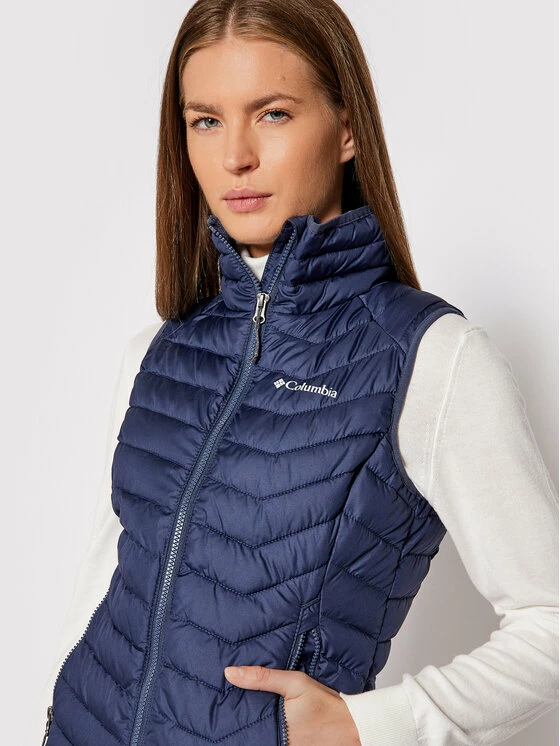 Εκπτωση 🔥 Columbia Γυναίκες Γιλέκα Γιλέκο Powder Lite 1757411 Σκούρο μπλε Regular Fit ⌛ - Image 4