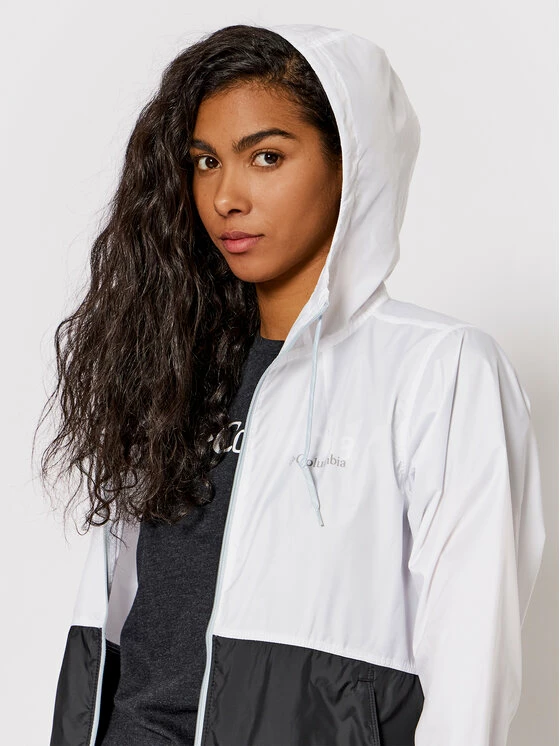 Ολοκαίνουργιο 🎁 Columbia Γυναίκες Αντιανεμικά Μπουφάν Αντιανεμικό Flash Forward 1585911 Λευκό Regular Fit 🌟 - Image 4