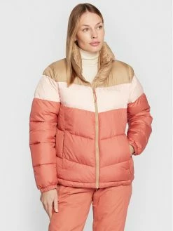 Ολοκαίνουργιο 😉 Columbia Γυναίκες Χειμωνιάτικα Μπουφάν Μπουφάν πουπουλένιο Puffect™ Color Blocked 1955101 Πορτοκαλί Regular Fit 🎁