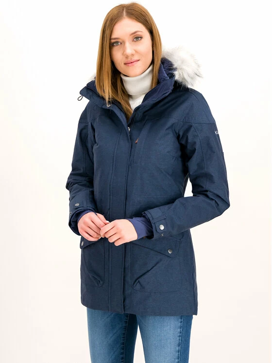 Εξοδος 🎁 Columbia Γυναίκες Χειμωνιάτικα Μπουφάν Μπουφάν χειμωνιάτικο Carson Pass 1737241 Σκούρο μπλε Regular Fit 😍 - Image 3